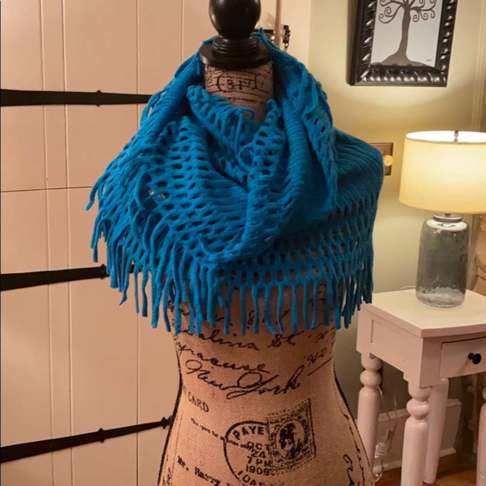 Aqua blue infinity scarf